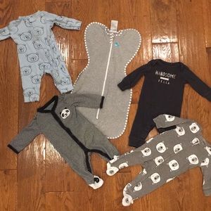 Baby pj and swaddle bundle